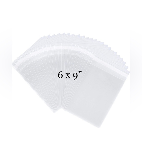 50ct~6’x9’ Crystal Clear Cello Bags w/Free Stickers 🍃🆕🍃 Self Seal- - Picture 5 of 7